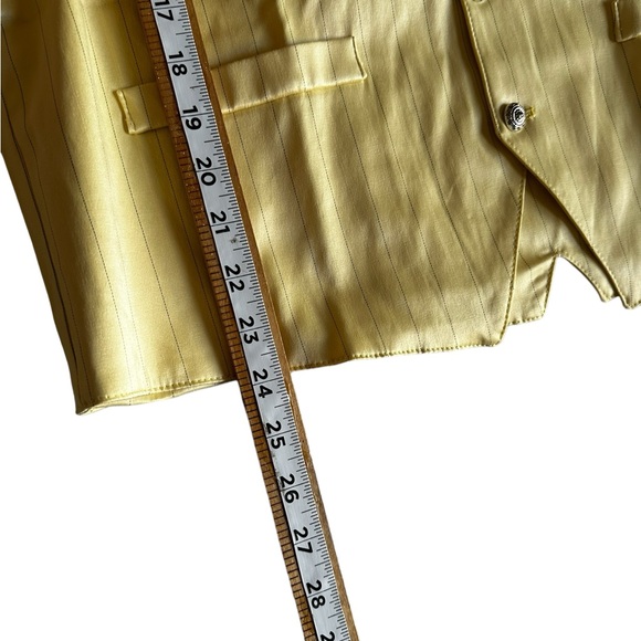 VINTAGE PATRONCITO MENS YELLOW VEST BIKER FASHION ENTHUSIAST S L - Picture 3 of 6